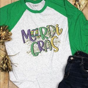 Mardi Gras Raglan
